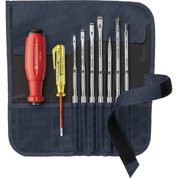 PB SWISS TOOLS ピービースイスツールズ 9本組 差替式ドライバーセット グレー 38223.GY