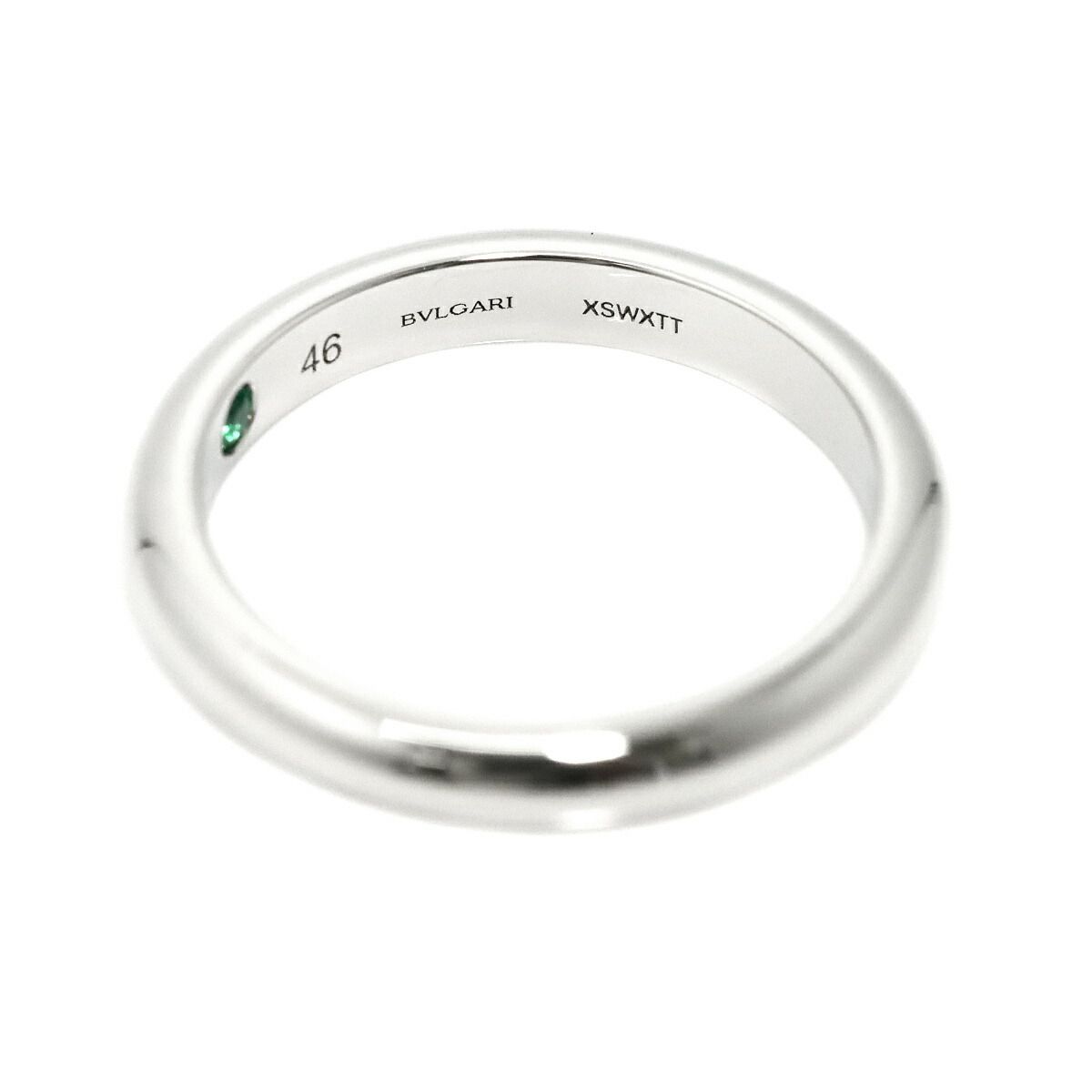 ブルガリ BVLGARI ローマアモール #46 リング エメラルド Pt プラチナ  