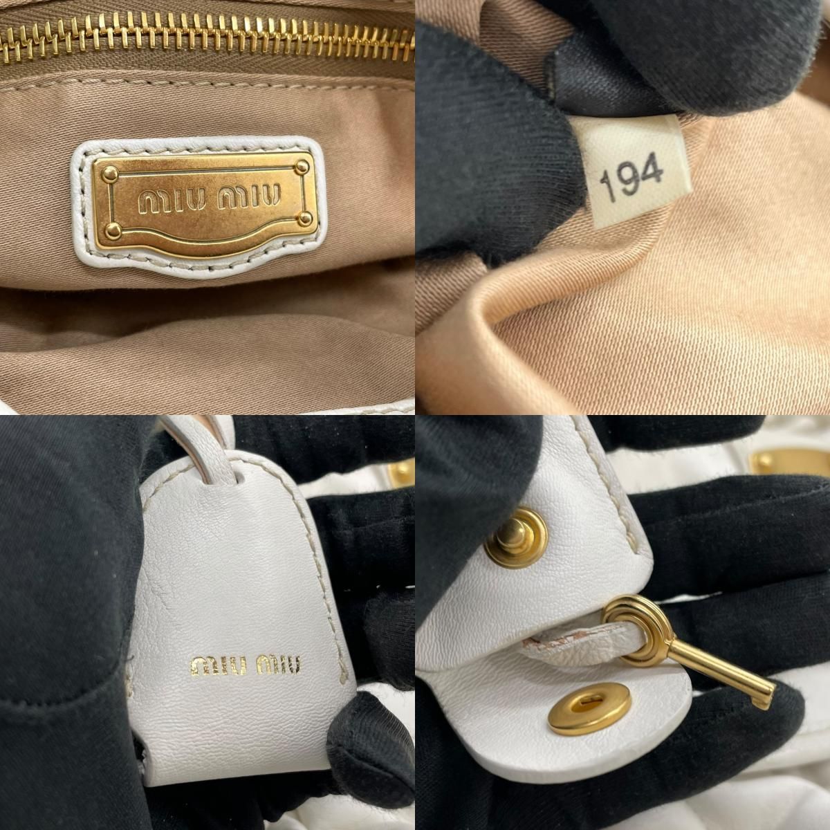miu miu ミュウミュウ ハンドバッグ 2WAY ショルダーバッグ マテラッセ 