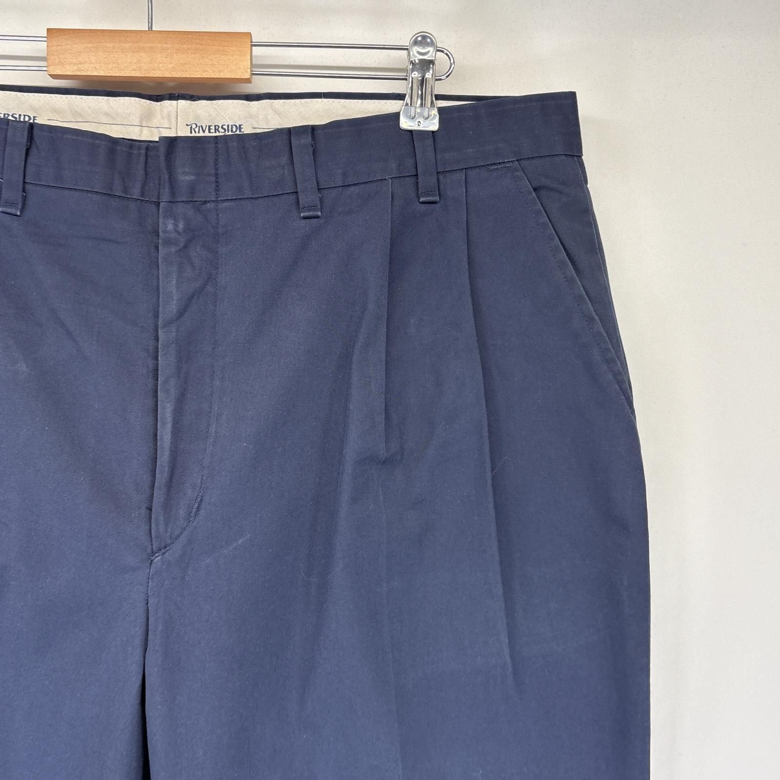 古着 ラルフローレン タックパンツ USA製 ツータックチノ ストリート 90s POLO ポロ ラルフローレン 2タック チノパン 36×32 カーキ系