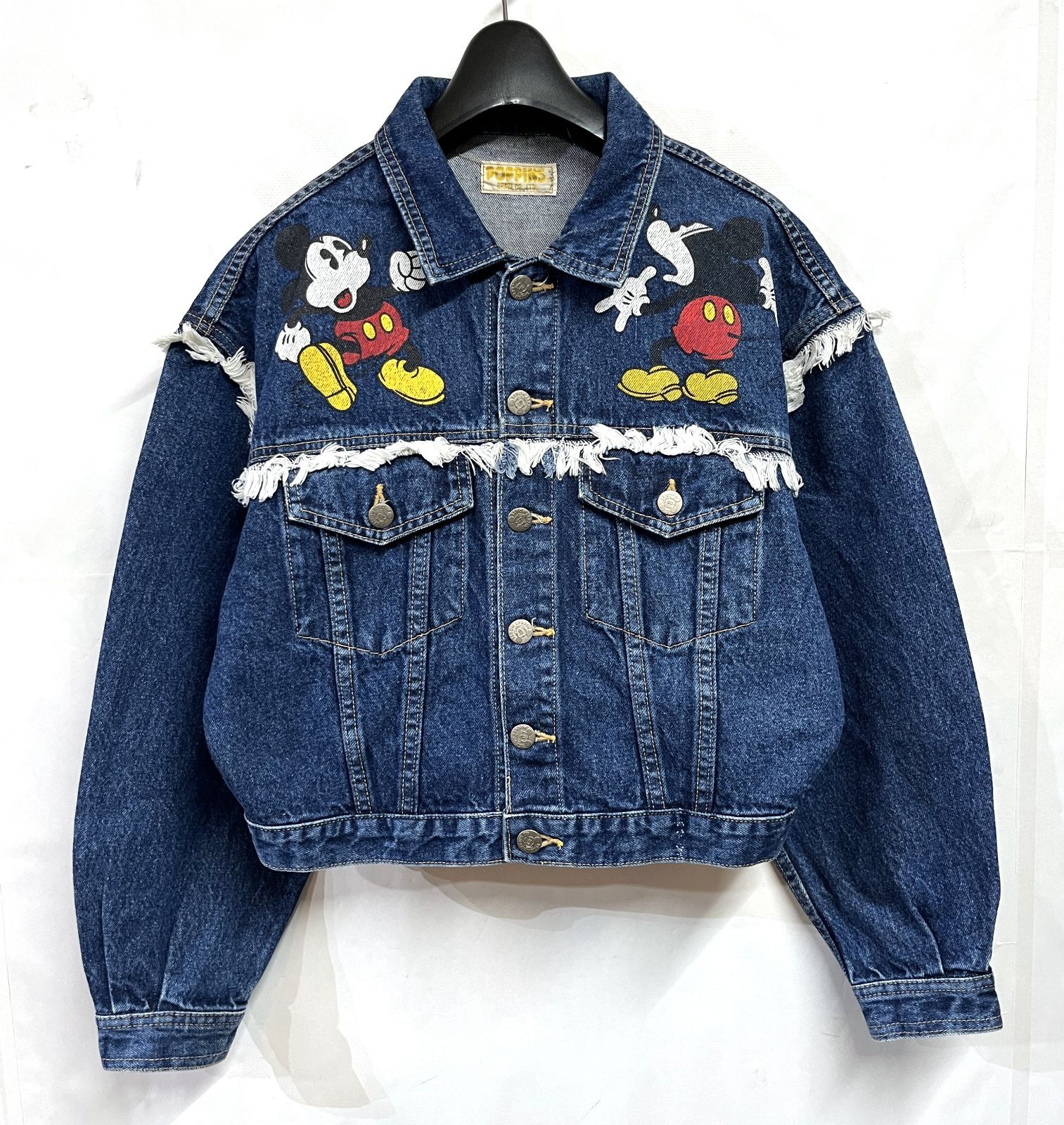 ビンテージ　ミッキーマウス　Gジャン ミッキーマウス - 90s ミッキーマウス ビッグプリント デニム
