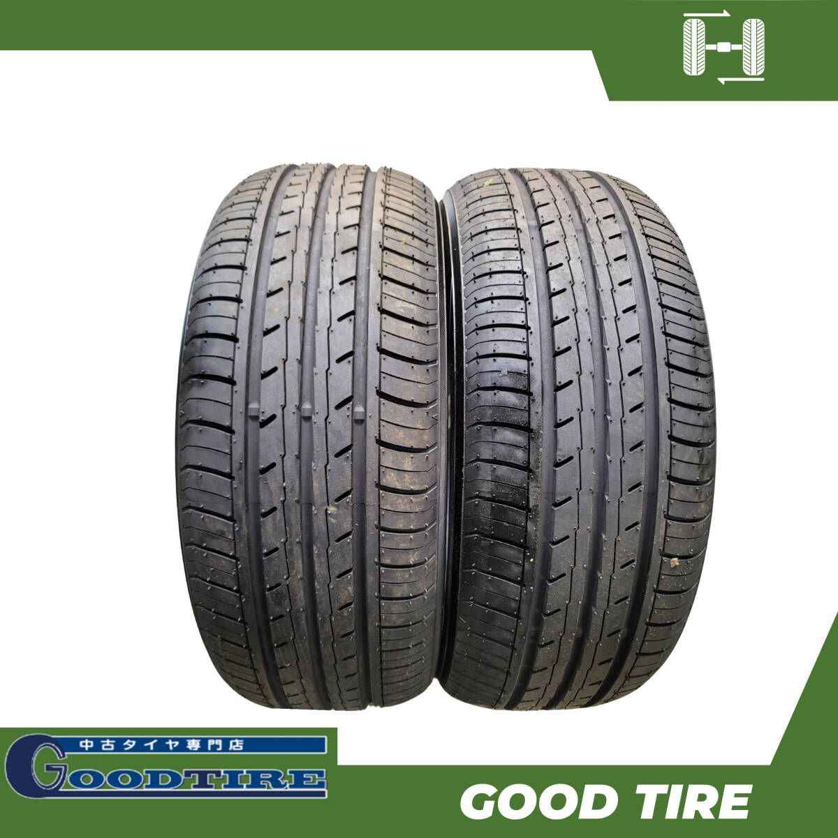 205|50R17 ヨコハマ BLUEART-ES ES32 製 2本 夏用 10分山 タイヤ セレナ オーラ インプレッサ アクセラ プレマシー S6726