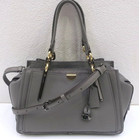 【早い者勝ち】COACHドリーマー　ハンドバッグ　ショルダーバッグ　本革　グレー 極美品】COACH コーチ ドリーマー 2wayショルダー 本革 グレー