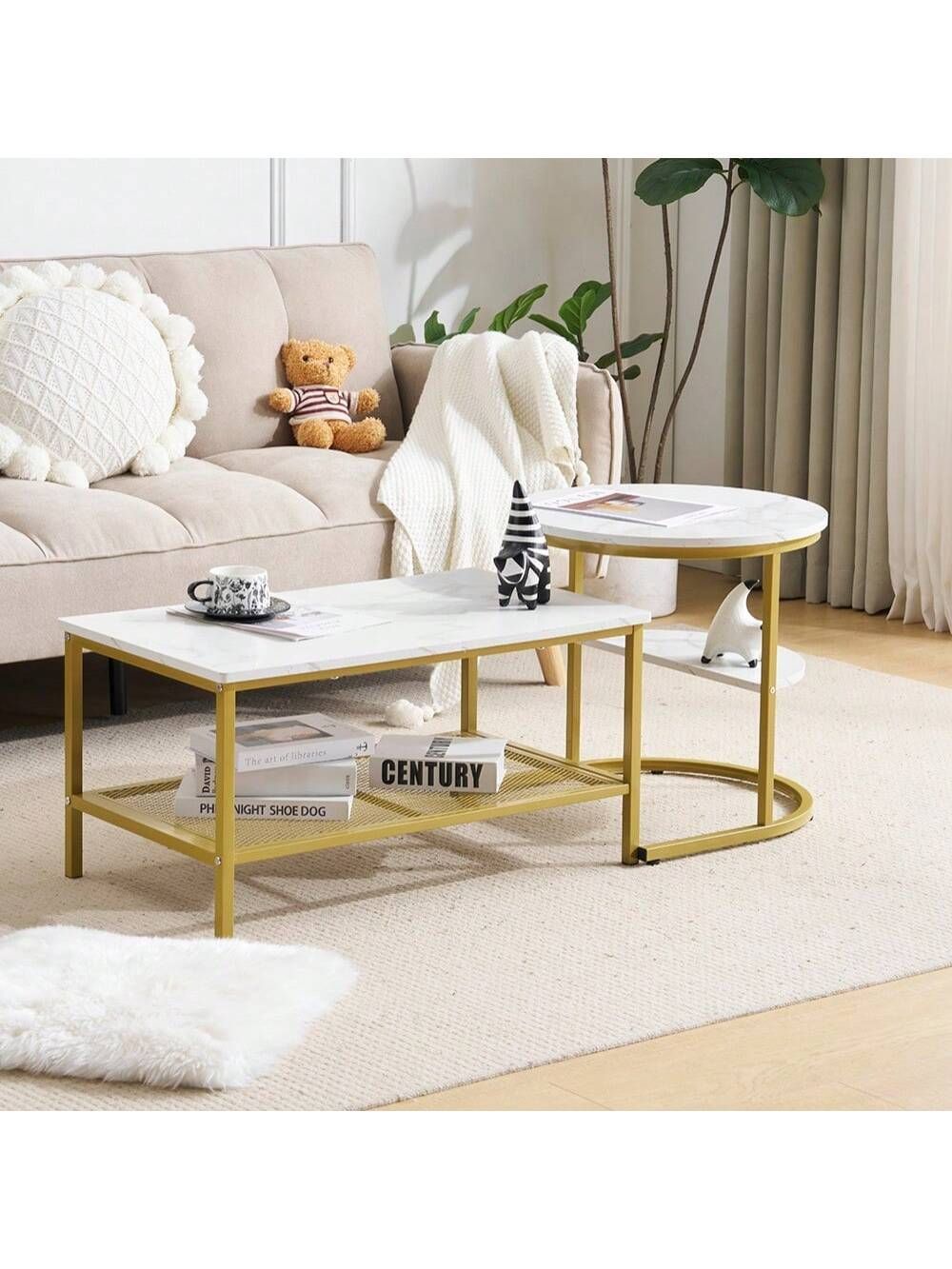 センターテーブル(セーラル120 CHN GY) 大理石調 ニトリセラミックロー