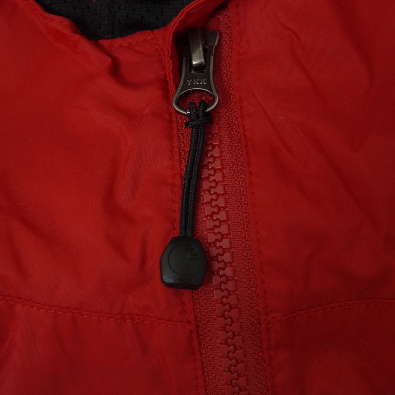 美品 Carhartt ナイロンジャケット M相当 レッド 00s フード付き