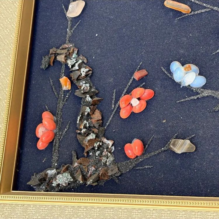【宝石画・貴石画】花瓶の花【東商・刻印付き】 宝石画・貴石画】花瓶の花【東商・刻印付き】 新発売】 宝石画
