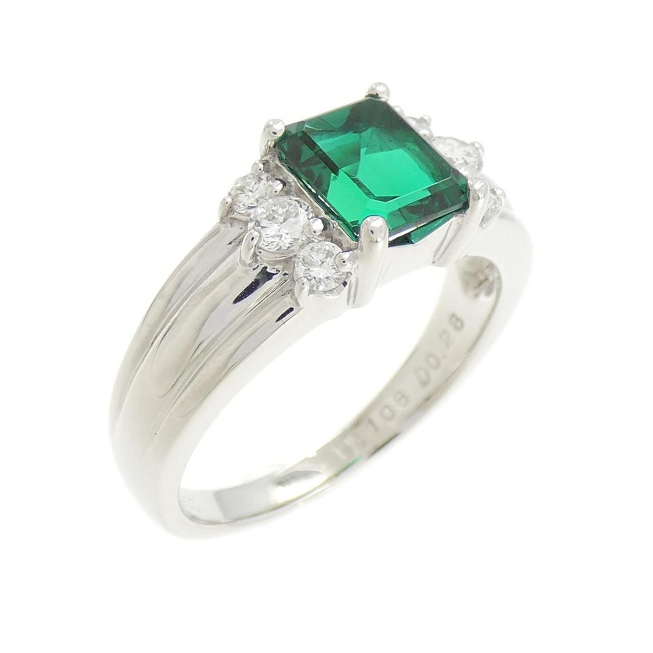 クレサンベール 合成石 リング 1.08CT - メルカリ 