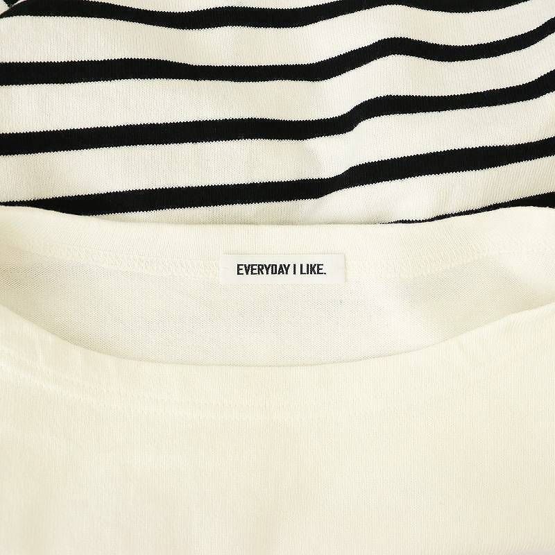ドゥーズィエムクラス DEUXIEME CLASSE エブリデイアイライク EVERYDAY I LIKE ボーダーカットソー Tシャツ 長袖 コットン 紺 白 /NR ■OS ドゥーズィエムクラス DEUXIEME CLASSE エブリデイアイライク