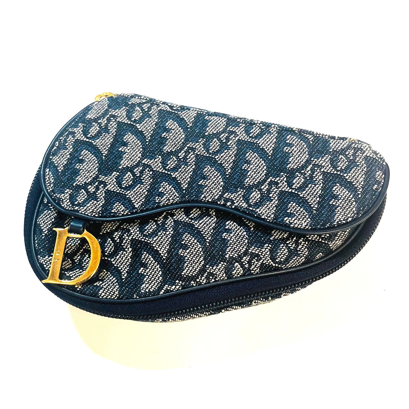 Christian Dior クリスチャンディオール トロッター柄 サドルポーチ X2104