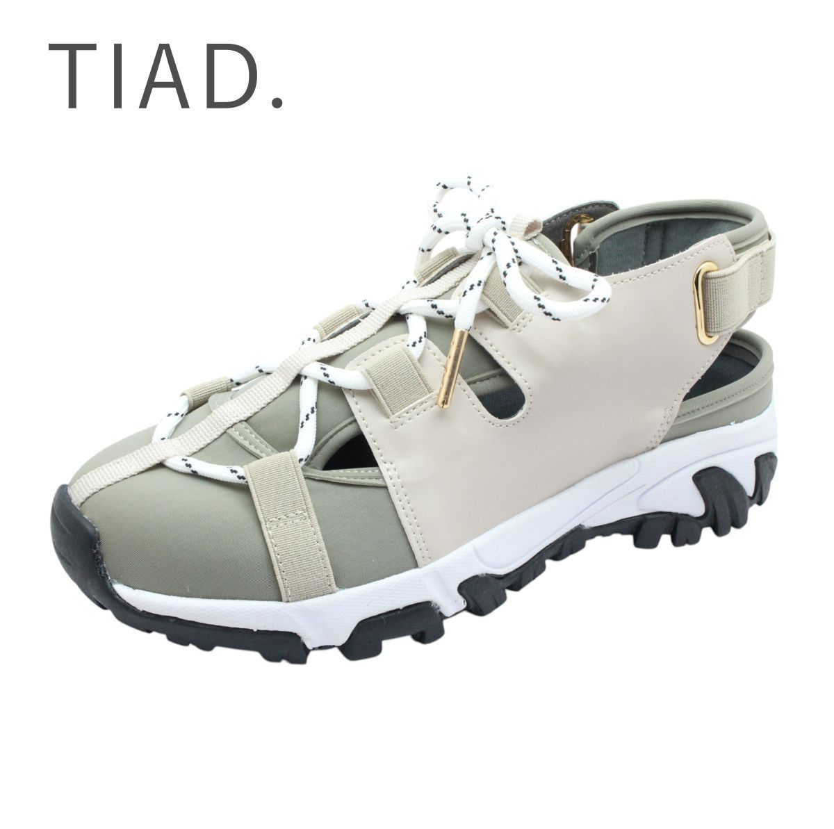 TIAD. ティアッド 5008 アイボリー レディース スポーツ サンダル ストラップ 紐 靴