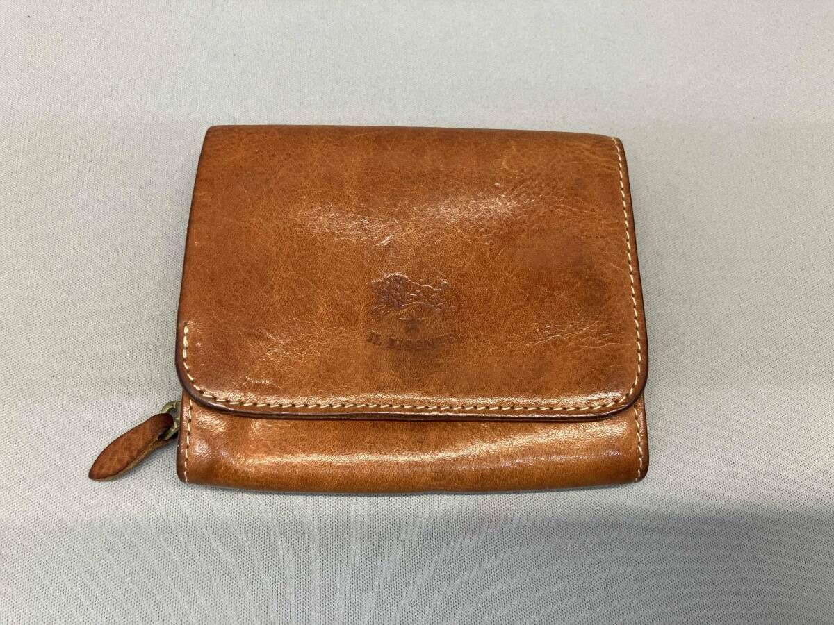 イルビゾンテ IL BISONTE 二つ折り財布 ヌメ IL BISONTE イルビゾンテ