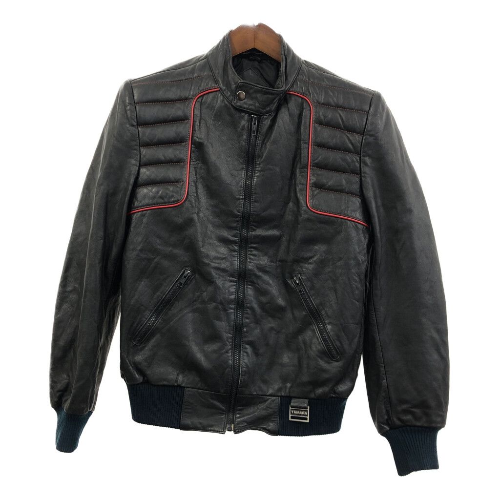 80年代 YAMAHA ヤマハ レザー シングル ライダースジャケット バイク