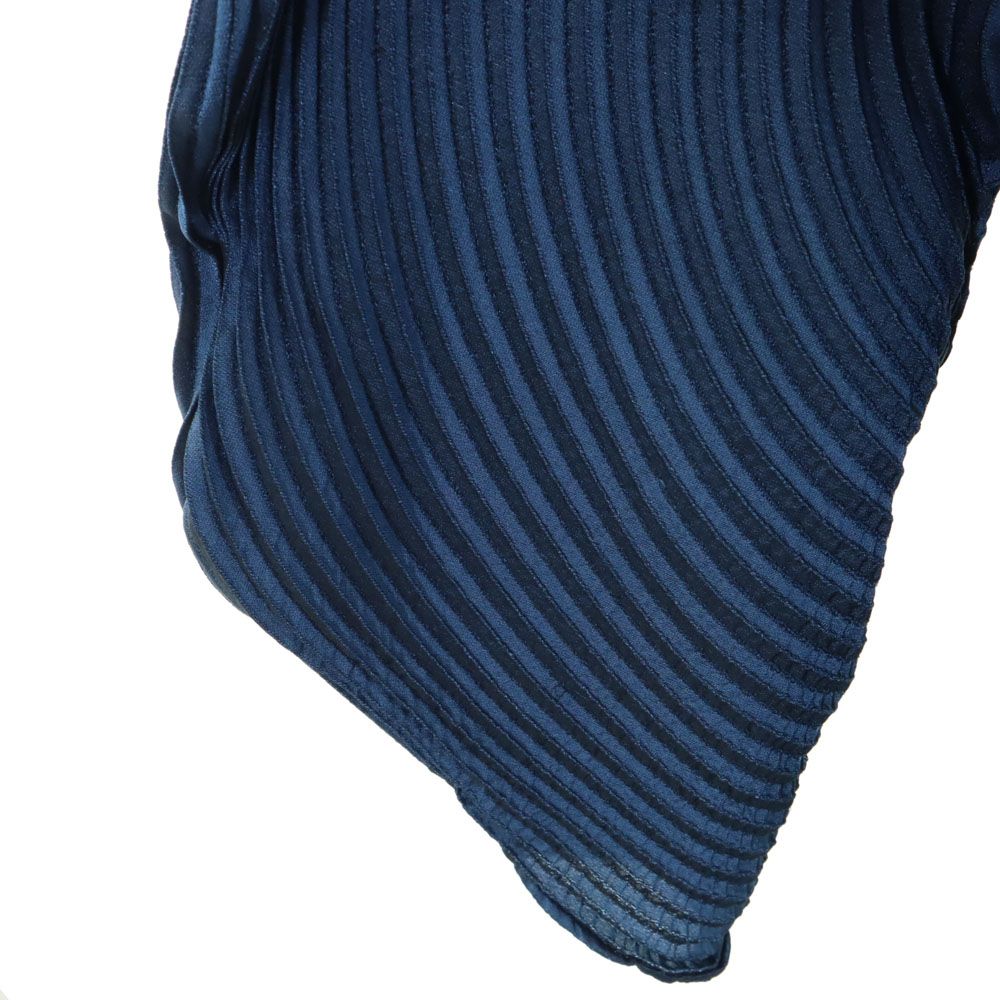 イッセイミヤケ 長袖 3Dスチームストレッチ 変形トップス カットソー 2 ネイビー ISSEY MIYAKE レディース イッセイミヤケ 長袖 3Dスチームストレッチ 変形トップス カットソー 2
