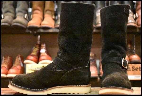 7.5D 07年 WESCO ウエスコ カスタムボス ブラックラフアウト 黒 11インチハイト ビブラム1010シングル ブーツ BOSS HOPESMORE FE037