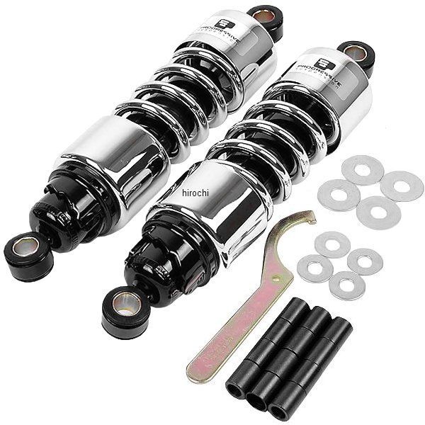 1310-0665 412-4230C プログレッシブ PROGRESSIVE ショック 硬め 412 87年-10年 ホンダ カワサキ 11.5インチ クローム