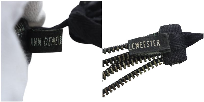 アンドゥムルメステール ANN DEMEULEMEESTER 5連ZIPチェーンネックレス  