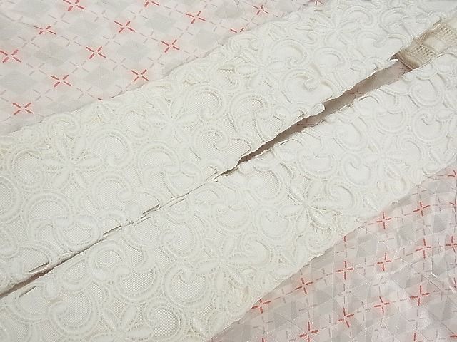 平和屋本店□極上 お召・長襦袢セット 舞花文 やまと金ラベル 逸品 未