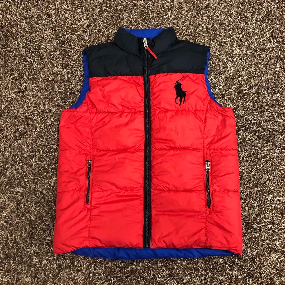 L ポロラルフローレン ガールズ リバーシブル ダウン ベスト