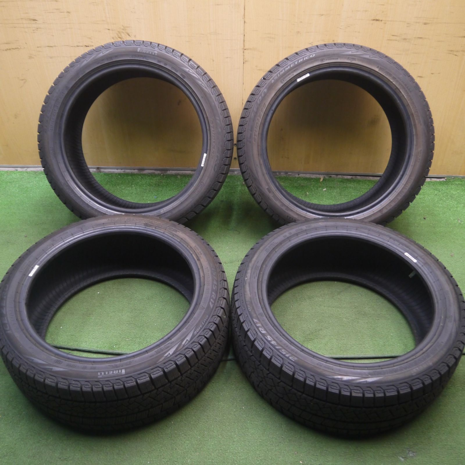 送料無料* バリ溝！22年！9.5分☆スタッドレス 215/45R17 ピレリ 