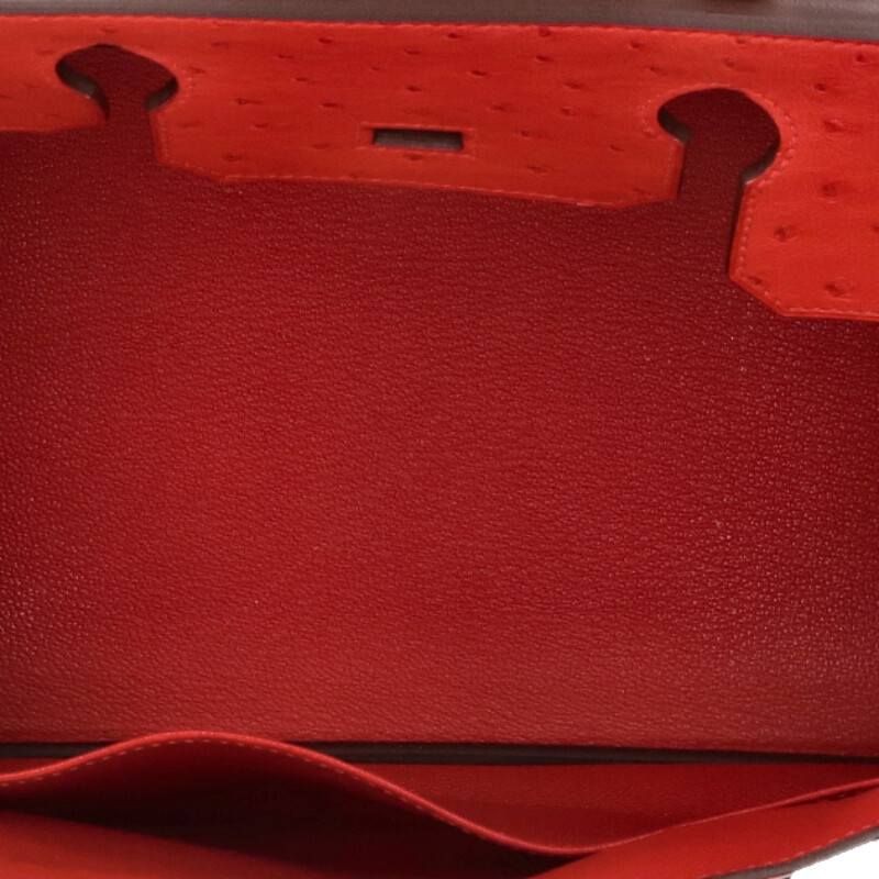 エルメス バーキン30 A刻 G金具オーストリッチハンドバッグ メンズ 30  