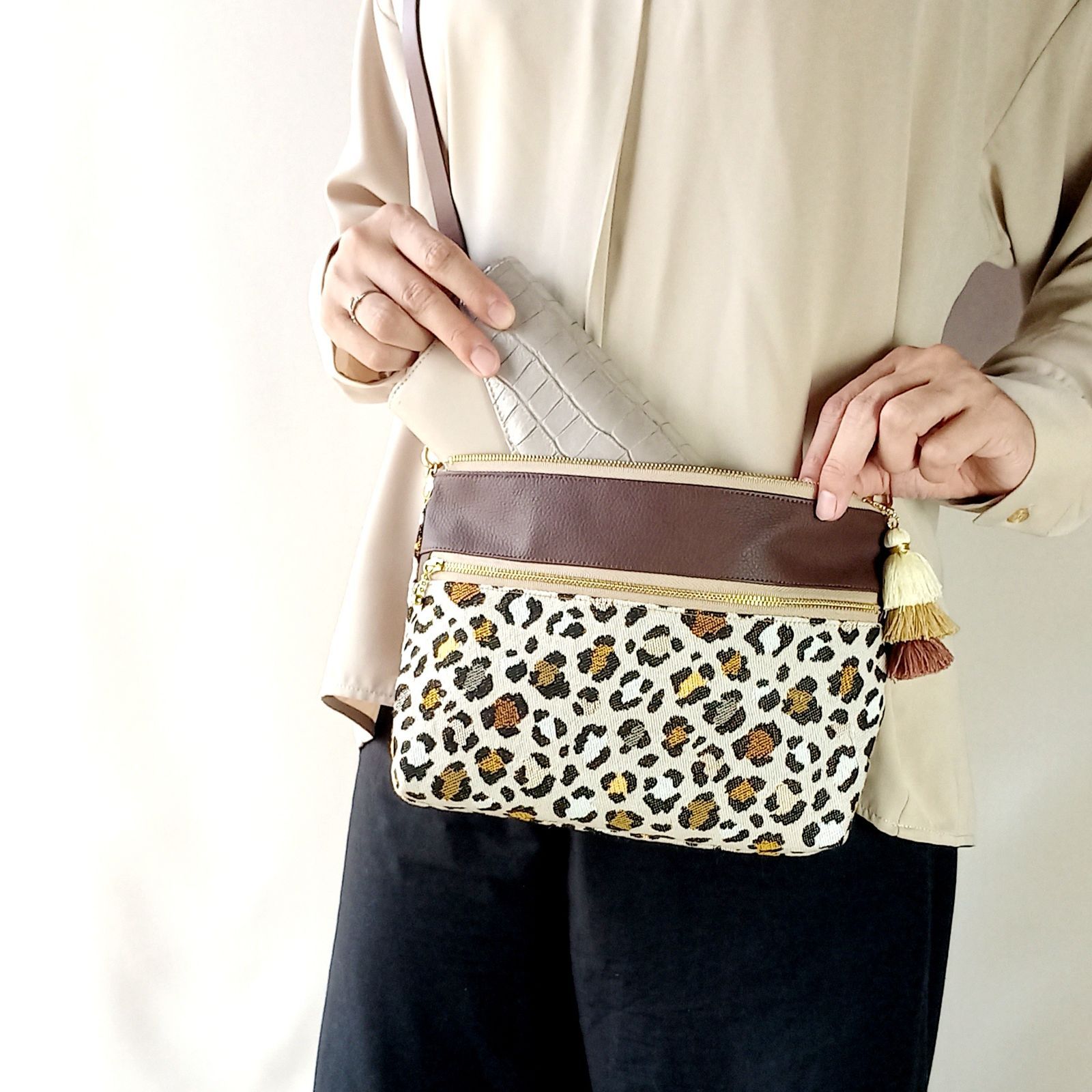 COACH】コーチ 長財布 レオパード ヒョウ柄 アニマル レザー ロゴ 