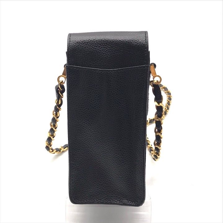 美品 CHANEL シャネル ココマーク キャビアスキン チェーン