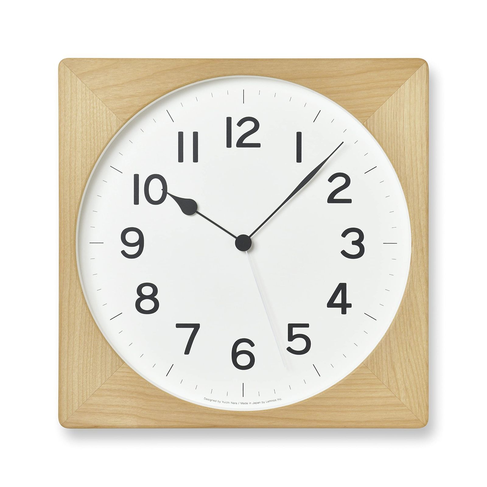 【大特価】レムノス 掛け時計 ルート アナログ 天然色木地 ナチュラル ROOT NY21-09 NT Lemnos