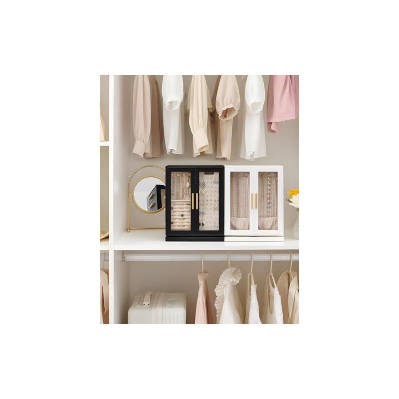 オープンデザイン 5段引き出し付き縦型ジュエリー収納ケース