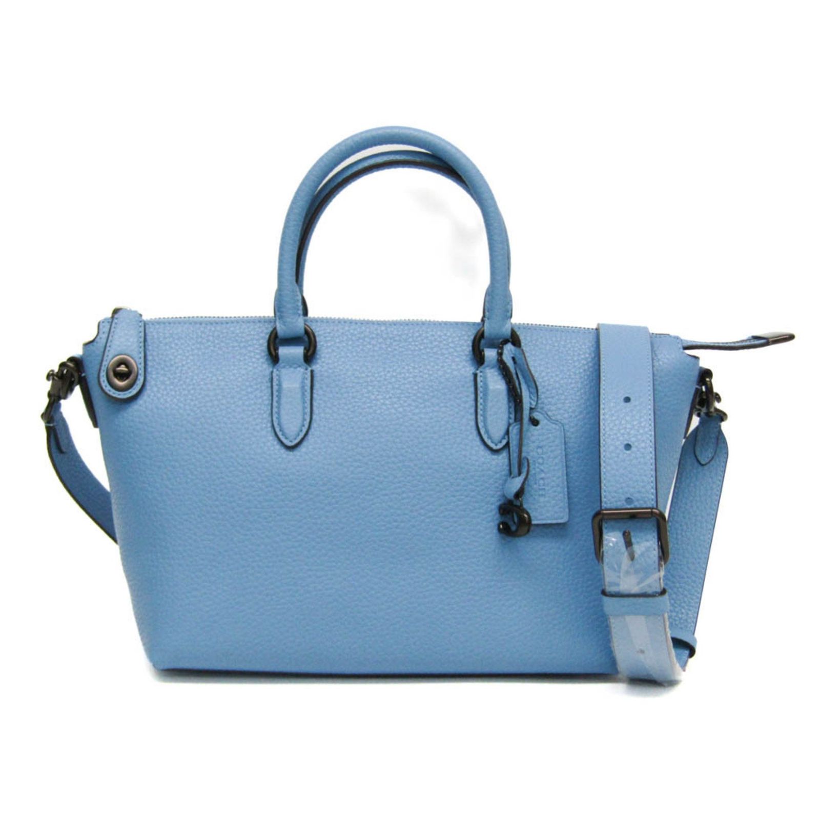 未使用級 Coach カラ サッチェル CE741 ショルダーバッグ ブルー コーチ(Coach) カラ サッチェル CE741 レディース レザー