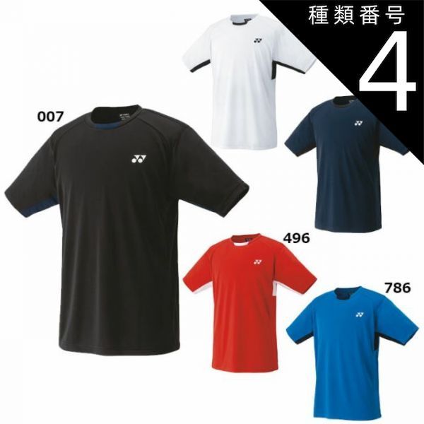種類4：L/007：ブラツク ヨネックス　ユニゲームシャツ　yonex　バドミントン／テニス　半袖トップス　10810　4200　23SS