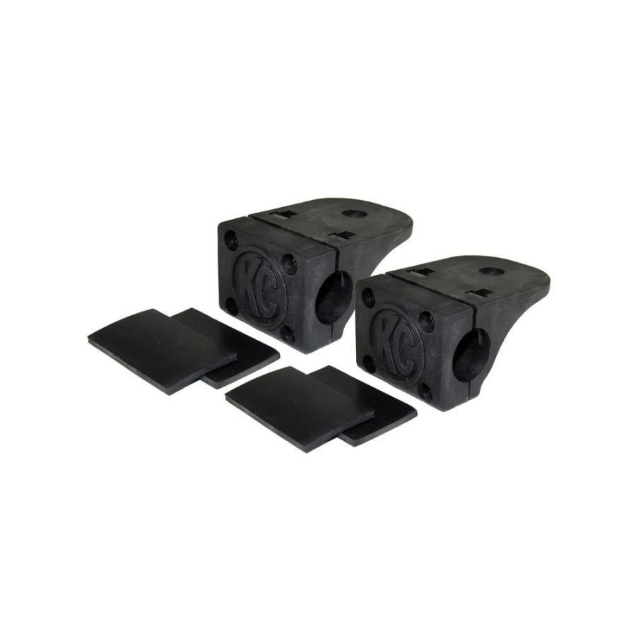 KC HiLiTES ブラケットセット チューブクランプタイプ ラバーアジャスト Bracket Set Tube Clamp Light Mount Rubber Adjustment Shims - 2.75 -3.0 73091