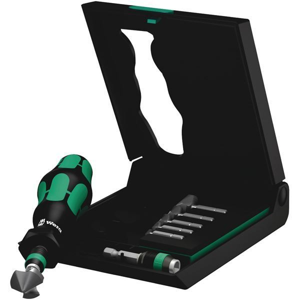WERA ヴェラ 8点組 差込6.35mm カウンターシンク ドライバーハンドルセット ケース付 104650 工具 ツール DIY 作業工具 道具