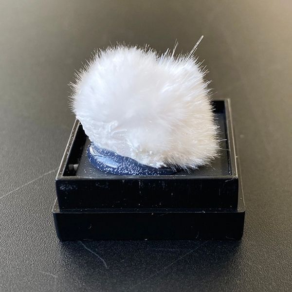 オーケン石 オケナイト（Okenite)直径約20mm コレクションケース
