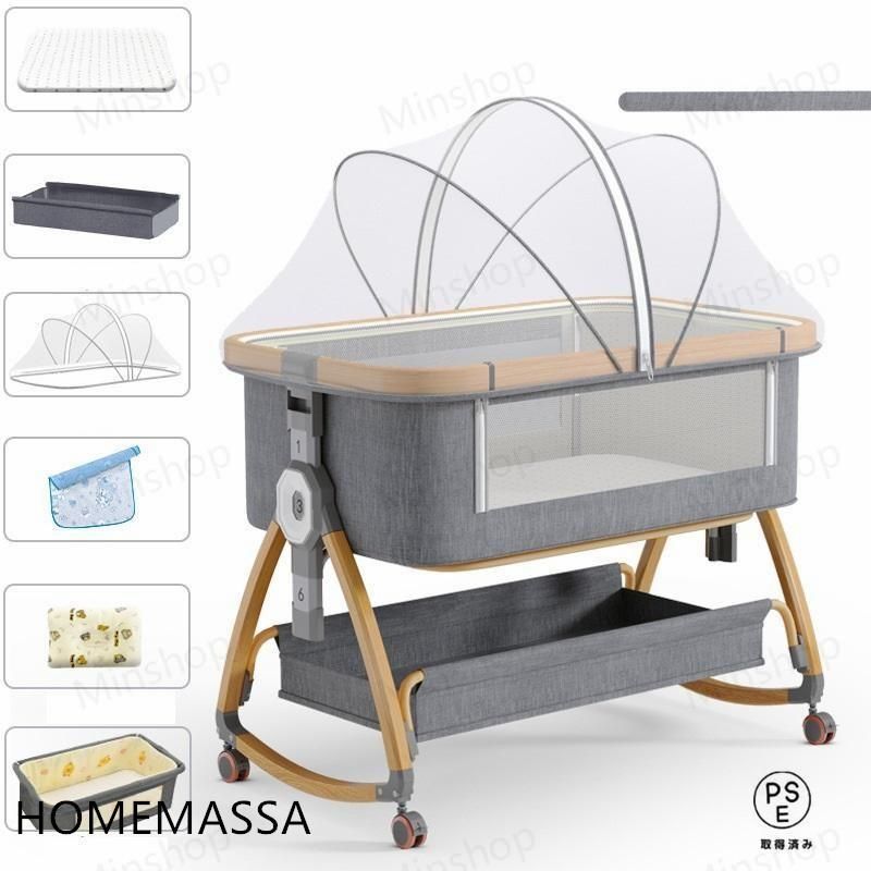 【激安大特価！】 ベビーベッド 折りたたみ 持ち運び ベビーベッド 添い寝 高さ調整 ベビーベッド コンパクト ベビーベッド 簡易 ベビーベット 移動式 ベビー 認識の高い