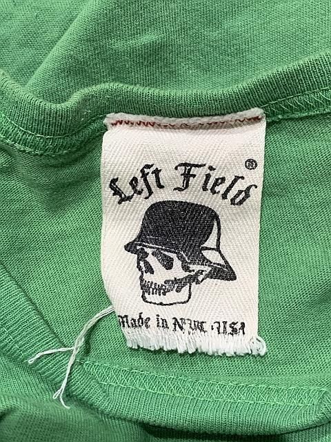 LEFT FIELD レフトフィールド ラグラン7分袖Tシャツ 緑 グレー S
