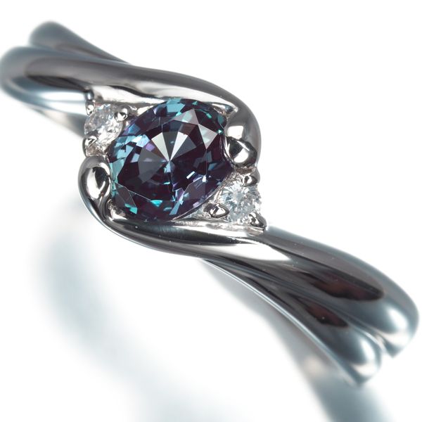 ムーンジュエリー リング 再結晶アレキサンドライト 0.36ct