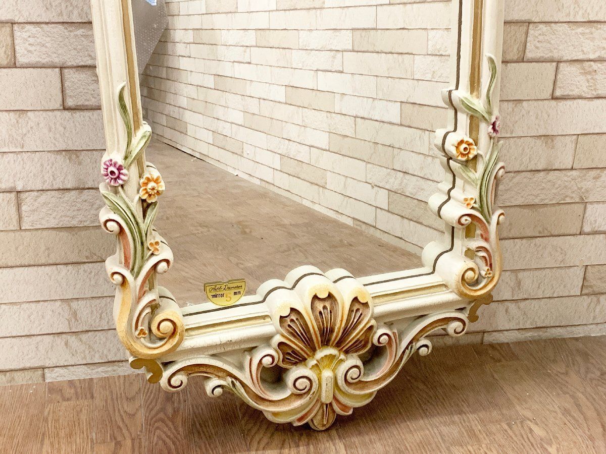 美容室サロンに人気!クラシックなロココ調ミラー 壁掛けミラー