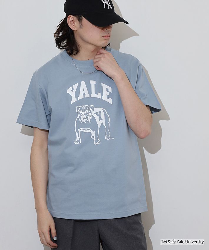 YALE イェール 半袖 College T-Shirt カレッジ Tシャツ 5 6oz ダブルステッチ メンズ レディース ロゴ