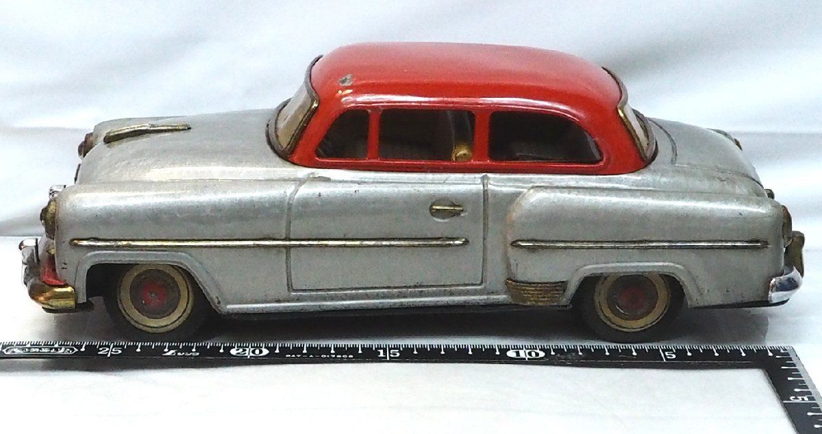 米澤【オペル オリンピア レコルト シルバー大】ブリキtin toy car箱無 米澤玩具【OPEL Olympia Rekord オペル オリンピア レコルト