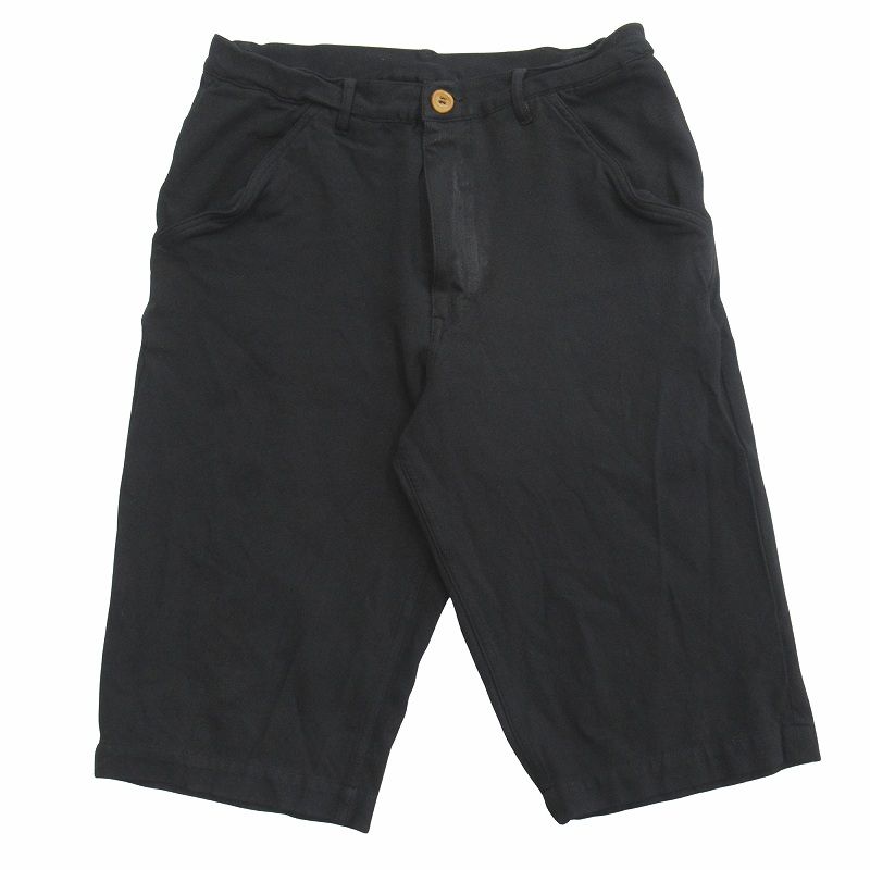09ss COMME des GARÇONS ハーフパンツ ブラック アーカイブ 良品 09ss コムデギャルソンオムプリュス COMME des GARCONS