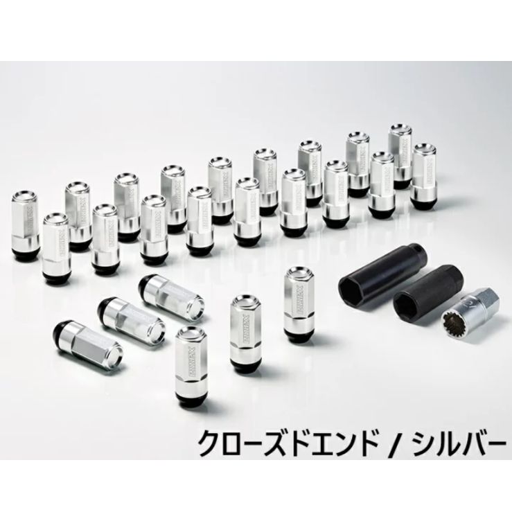 ESSEX エセックス 2P シェルナット ミドル クローズ M12×P1.5 6穴用 24本入り アダプターポーチ付き