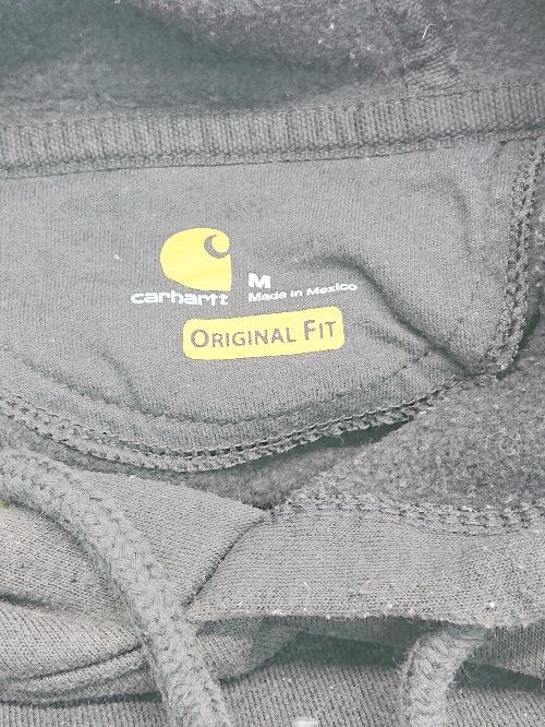 ◇ Carhartt カーハート シンプル 無地 裏起毛 長袖 プルオーバー パーカー サイズM ブラック系 メンズ P 