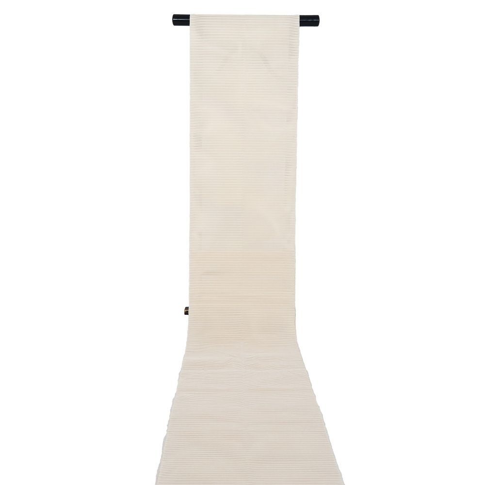 絽綴れ 名古屋帯 正絹 薄いベージュ N3014 未使用品 Lサイズ 夏