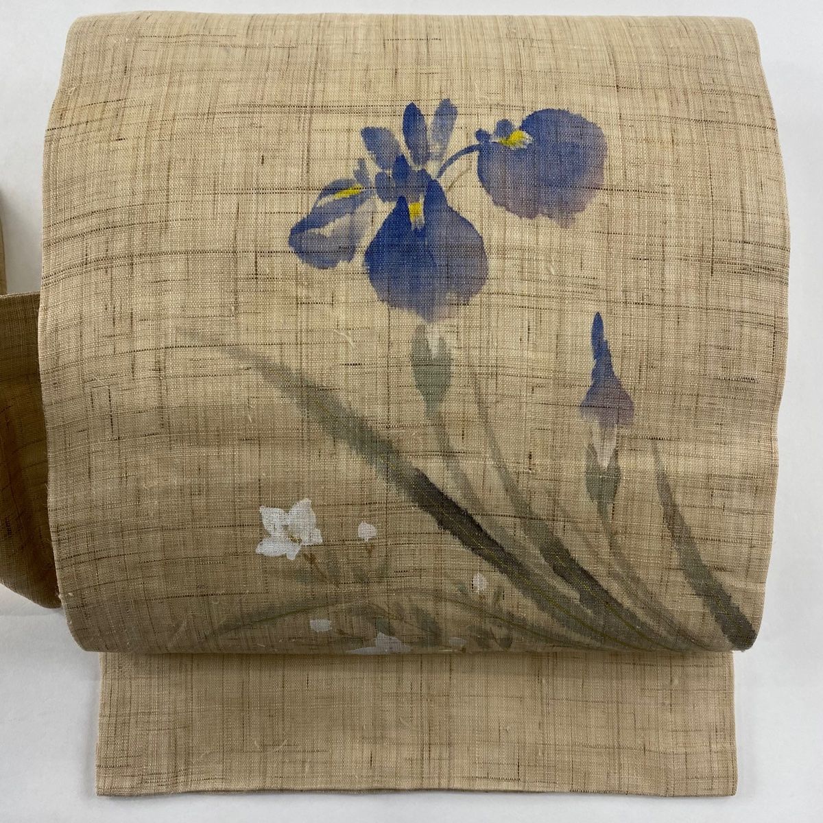 名古屋帯 名品 落款 夏帯 菖蒲 草花 金彩 薄茶色 麻 【中古】 - メルカリ