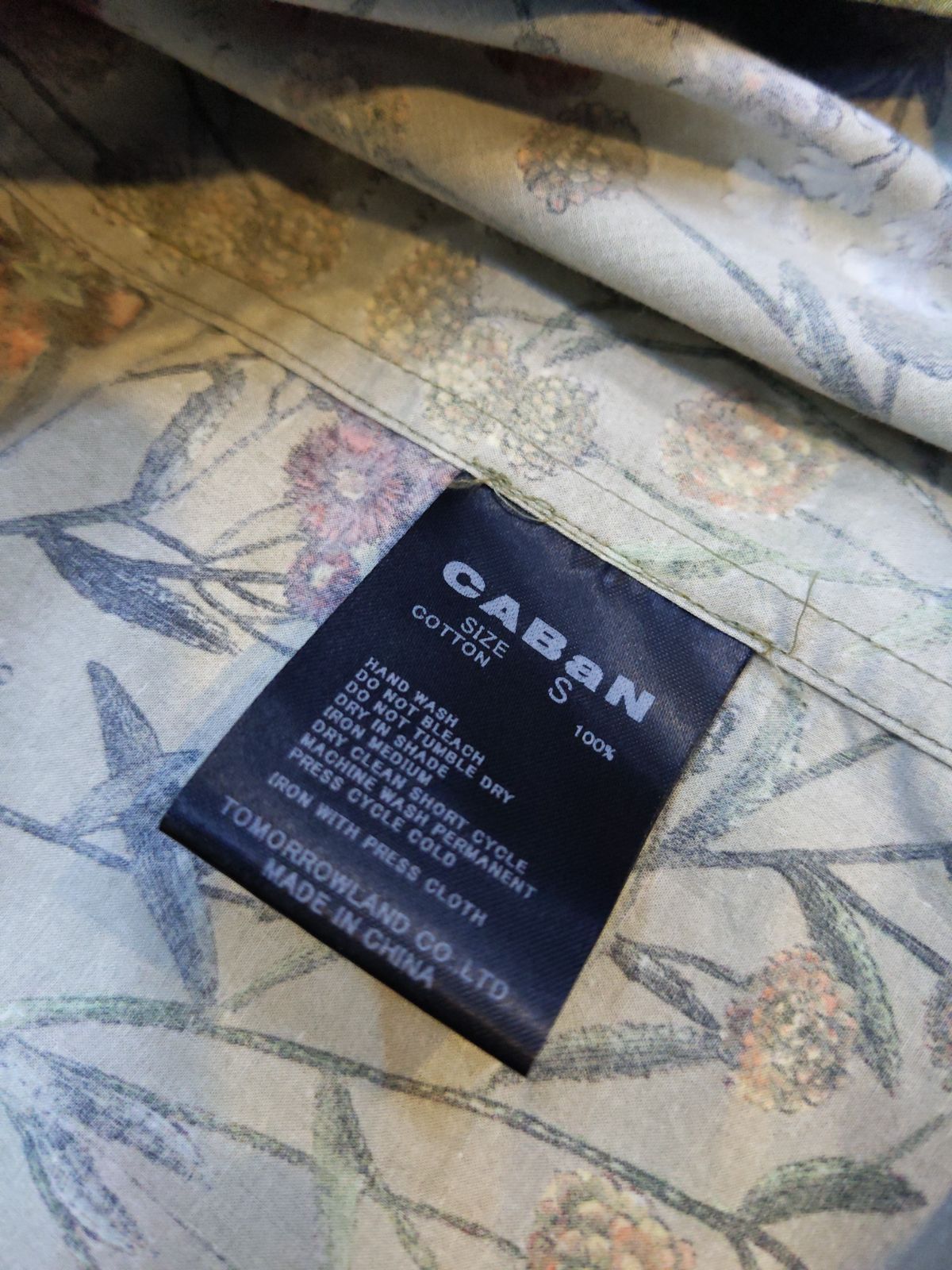 CABaN コットンブロード パレルモプリント ハーフスリーブシャツ