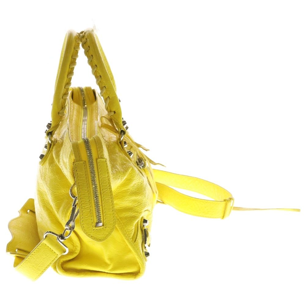 BALENCIAGA ルカゴール ミニ 2WAY ショルダーバッグ レザー 蛍光