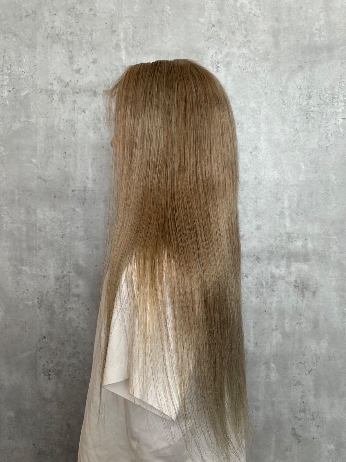 スーパーロング人毛 フルウィッグ｜耳が出せる