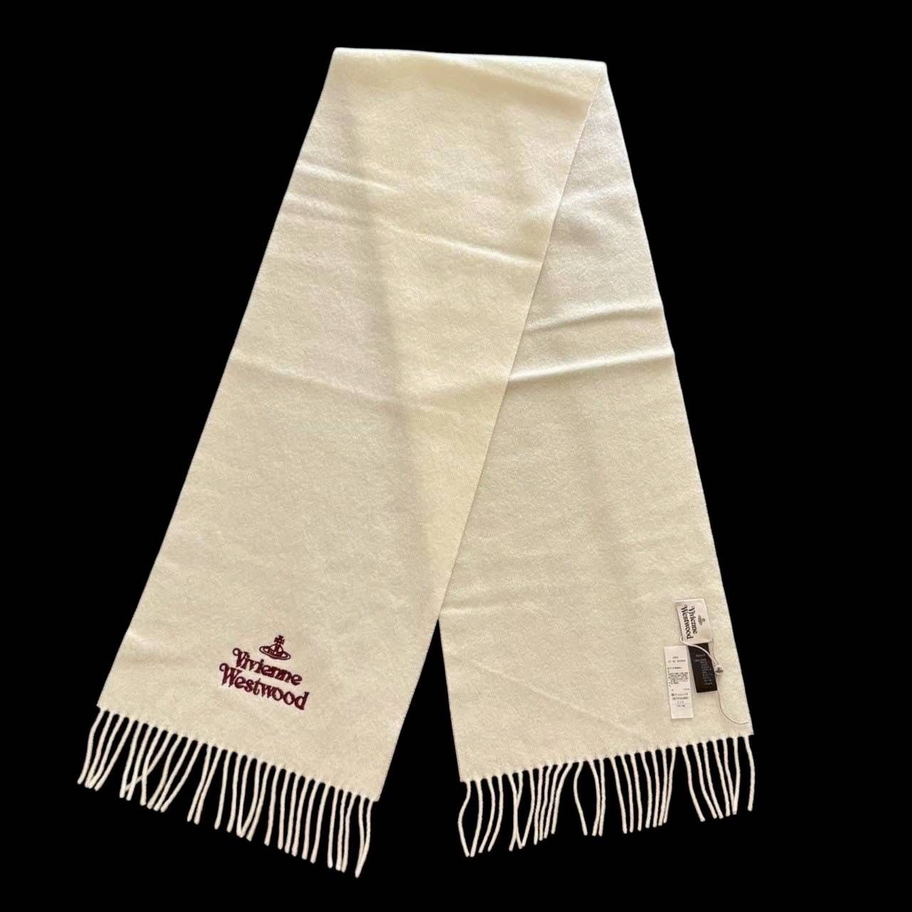 Vivienne Westwood ニットマフラー 白マフラー ヴィヴィアンウエストウッド VIVIENNE WESTWOOD マフラー