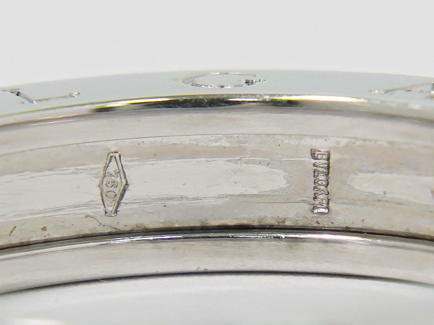 本物 ブルガリ BVLGARI ビーゼロワン B-ZERO1 750 WG リング 指輪 63  