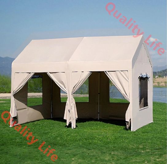 タープテント テント3m×4m スチール キャンプ アウトドア 大型テント キャンプ用品 テント 大型 テント ファミリー 屋外 集会用 車庫 大型 少年野球 サッカー 試合応援 運動会 町内会 屋台 イベン 3 4m